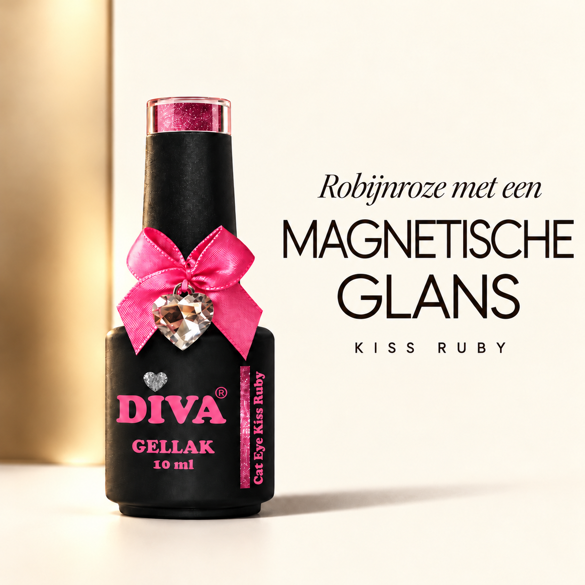 Tekstbeeld — DIVA Gellak Cat Eye Kiss Ruby 10 ml