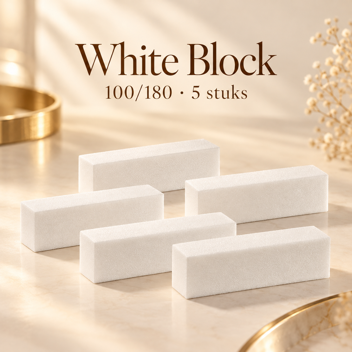 Product met tekst — White Block 100/180 5 pcs
