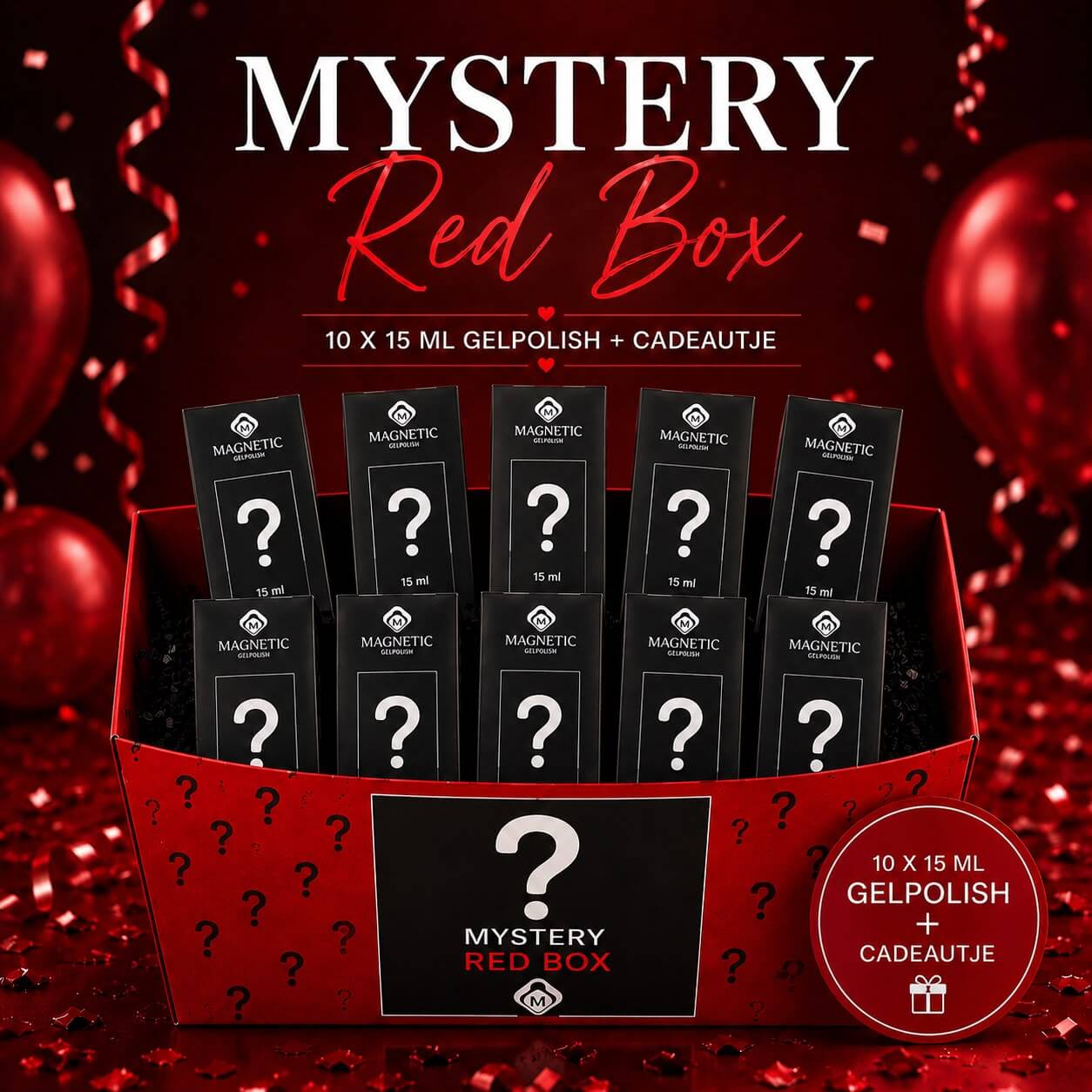 Mysterie Box Red 10x15 ml inclusief cadeautje